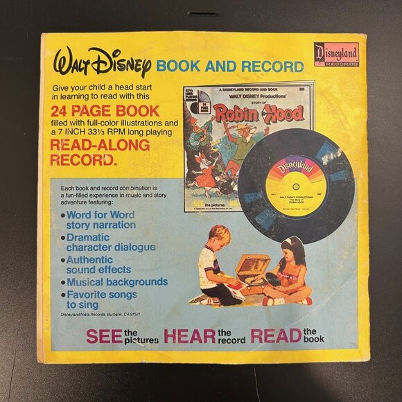 Walt Disney's Story of Mary Poppins 7" 33 1/3 Book and Record 1977 Disneyland 30 - Picture 2 of 6